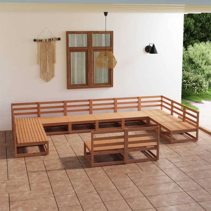 vidaXL 12-tlg. Garten-Lounge-Set Massivholz Kiefer vidaXL 12-tlg. Garten-Lounge-Set Massivholz Kiefer