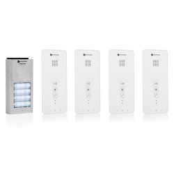 Smartwares Audio-Türsprechanlage für 4 Wohnungen 20,5x8,6x2,1 cm Weiß