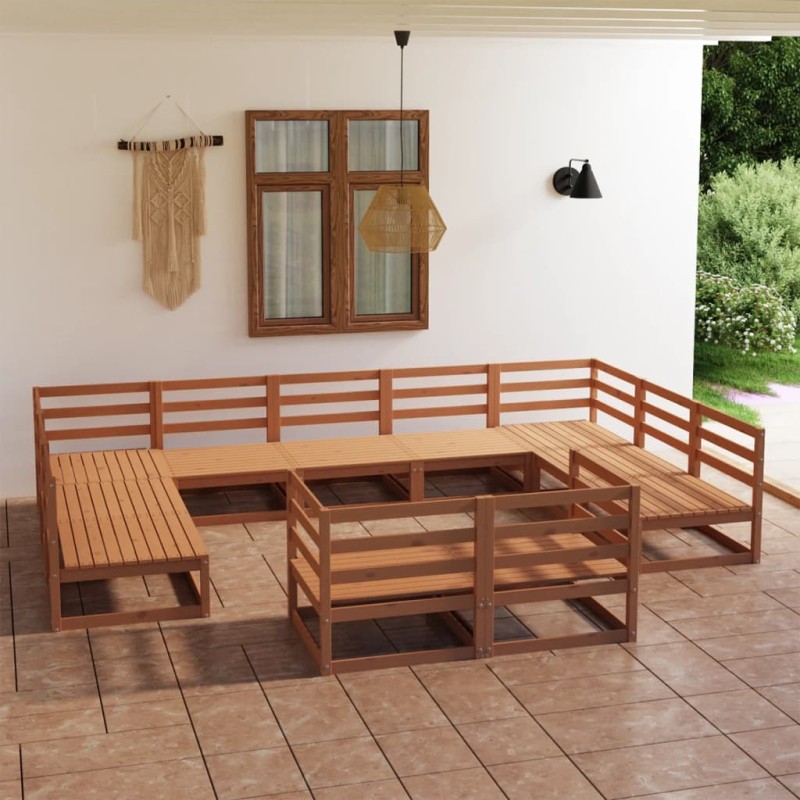 vidaXL 11-tlg. Garten-Lounge-Set Massivholz Kiefer vidaXL 11-tlg. Garten-Lounge-Set Massivholz Kiefer