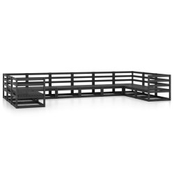 vidaXL 10-tlg. Garten-Lounge-Set Massivholz Kiefer