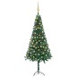 vidaXL Künstlicher Eck-Weihnachtsbaum LEDs & Kugeln Grün 180 cm PVC vidaXL Künstlicher Eck-Weihnachtsbaum LEDs & Kugeln Grün 180 cm PVC