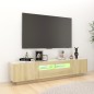 vidaXL TV-Schrank mit LED-Leuchten Sonoma-Eiche 180x35x40 cm vidaXL TV-Schrank mit LED-Leuchten Sonoma-Eiche 180x35x40 cm