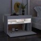 vidaXL Nachttische LED-Leuchten 2 Stk. Weiß 60x35x40cm Holzwerkstoff vidaXL Nachttische LED-Leuchten 2 Stk. Weiß 60x35x40cm Holzwerkstoff