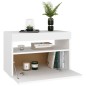 vidaXL Nachttische LED-Leuchten 2 Stk. Weiß 60x35x40cm Holzwerkstoff vidaXL Nachttische LED-Leuchten 2 Stk. Weiß 60x35x40cm Holzwerkstoff