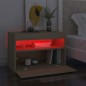 vidaXL Nachttisch LED-Leuchten Sonoma-Eiche 60x35x40cm Holzwerkstoff vidaXL Nachttisch LED-Leuchten Sonoma-Eiche 60x35x40cm Holzwerkstoff