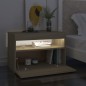 vidaXL Nachttisch LED-Leuchten Sonoma-Eiche 60x35x40cm Holzwerkstoff vidaXL Nachttisch LED-Leuchten Sonoma-Eiche 60x35x40cm Holzwerkstoff