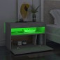 vidaXL Nachttisch mit LED-Leuchten Betongrau 60x35x40 cm vidaXL Nachttisch mit LED-Leuchten Betongrau 60x35x40 cm