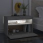 vidaXL Nachttisch mit LED-Leuchten Betongrau 60x35x40 cm vidaXL Nachttisch mit LED-Leuchten Betongrau 60x35x40 cm