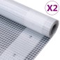 vidaXL Gitter-Abdeckplanen 2 Stk. 260 g/m² 4x15 m Weiß vidaXL Gitter-Abdeckplanen 2 Stk. 260 g/m² 4x15 m Weiß