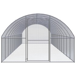 vidaXL Outdoor-Hühnerstall 3x12x2 m Verzinkter Stahl