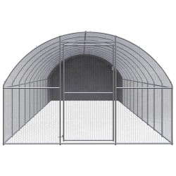 vidaXL Outdoor-Hühnerstall 3x12x2 m Verzinkter Stahl