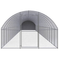 vidaXL Outdoor-Hühnerstall 3x24x2 m Verzinkter Stahl