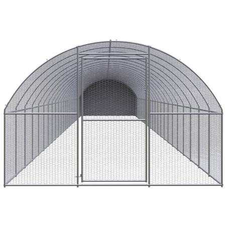 vidaXL Outdoor-Hühnerstall 3x24x2 m Verzinkter Stahl