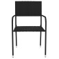 vidaXL 3-tlg. Garten-Essgruppe Poly Rattan Schwarz vidaXL 3-tlg. Garten-Essgruppe Poly Rattan Schwarz
