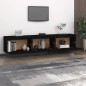 vidaXL TV-Schränke 3 Stk. Schwarz Massivholz Kiefer vidaXL TV-Schränke 3 Stk. Schwarz Massivholz Kiefer