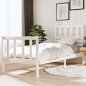 vidaXL Massivholzbett Weiß 75x190 cm vidaXL Massivholzbett Weiß 75x190 cm