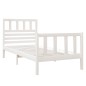 vidaXL Massivholzbett Weiß 75x190 cm vidaXL Massivholzbett Weiß 75x190 cm
