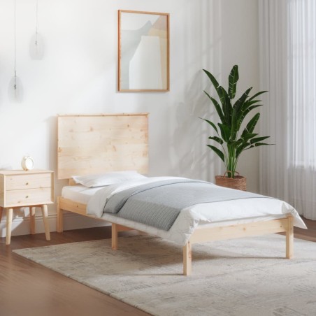 vidaXL Massivholzbett 90x190 cm