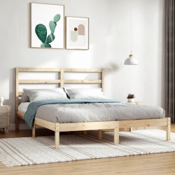 vidaXL Massivholzbett 135x190 cm