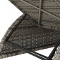 vidaXL Sonnenliege mit Dunkelgrauer Auflage Poly Rattan Grau vidaXL Sonnenliege mit Dunkelgrauer Auflage Poly Rattan Grau