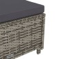 vidaXL Sonnenliege mit Dunkelgrauer Auflage Poly Rattan Grau vidaXL Sonnenliege mit Dunkelgrauer Auflage Poly Rattan Grau
