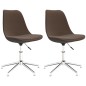 vidaXL Esszimmerstühle 2 Stk. Drehbar Braun Stoff vidaXL Esszimmerstühle 2 Stk. Drehbar Braun Stoff