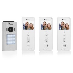 Smartwares Video-Gegensprechanlage für 3 Wohnungen 20,5x8,6x2,1cm Weiß