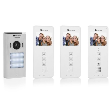 Smartwares Video-Gegensprechanlage für 3 Wohnungen 20,5x8,6x2,1cm Weiß