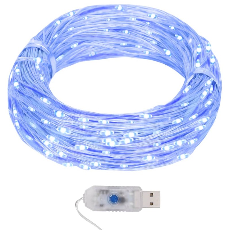 vidaXL LED-Lichterdraht 40 m 400 LED Blau 8 Funktionen vidaXL LED-Lichterdraht 40 m 400 LED Blau 8 Funktionen