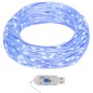 vidaXL LED-Lichterdraht 40 m 400 LED Blau 8 Funktionen vidaXL LED-Lichterdraht 40 m 400 LED Blau 8 Funktionen