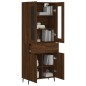 vidaXL Highboard Braun Eichen-Optik 69,5x34x180 cm Holzwerkstoff vidaXL Highboard Braun Eichen-Optik 69,5x34x180 cm Holzwerkstoff
