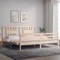 vidaXL Massivholzbett mit Kopfteil 200x200 cm vidaXL Massivholzbett mit Kopfteil 200x200 cm