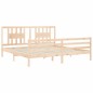 vidaXL Massivholzbett mit Kopfteil 200x200 cm vidaXL Massivholzbett mit Kopfteil 200x200 cm