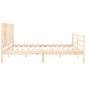 vidaXL Massivholzbett mit Kopfteil 200x200 cm vidaXL Massivholzbett mit Kopfteil 200x200 cm