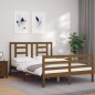 vidaXL Massivholzbett mit Kopfteil Honigbraun vidaXL Massivholzbett mit Kopfteil Honigbraun