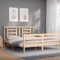 vidaXL Massivholzbett mit Kopfteil vidaXL Massivholzbett mit Kopfteil