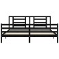 vidaXL Massivholzbett mit Kopfteil Schwarz 200x200 cm vidaXL Massivholzbett mit Kopfteil Schwarz 200x200 cm