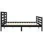 vidaXL Massivholzbett mit Kopfteil Schwarz 200x200 cm vidaXL Massivholzbett mit Kopfteil Schwarz 200x200 cm