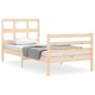 vidaXL Massivholzbett mit Kopfteil 90x200 cm vidaXL Massivholzbett mit Kopfteil 90x200 cm
