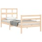vidaXL Massivholzbett mit Kopfteil 90x200 cm vidaXL Massivholzbett mit Kopfteil 90x200 cm