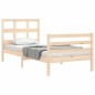 vidaXL Massivholzbett mit Kopfteil 100x200 cm vidaXL Massivholzbett mit Kopfteil 100x200 cm