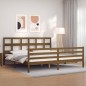 vidaXL Massivholzbett mit Kopfteil Honigbraun 200x200 cm vidaXL Massivholzbett mit Kopfteil Honigbraun 200x200 cm