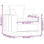 vidaXL Sessel Hellgrau 60 cm Stoff vidaXL Sessel Hellgrau 60 cm Stoff