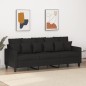 vidaXL 3-Sitzer-Sofa Schwarz 180 cm Stoff vidaXL 3-Sitzer-Sofa Schwarz 180 cm Stoff