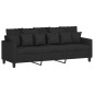 vidaXL 3-Sitzer-Sofa Schwarz 180 cm Stoff vidaXL 3-Sitzer-Sofa Schwarz 180 cm Stoff
