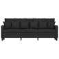 vidaXL 3-Sitzer-Sofa Schwarz 180 cm Stoff vidaXL 3-Sitzer-Sofa Schwarz 180 cm Stoff