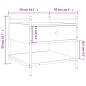 vidaXL Couchtisch Räuchereiche 50x50x50 cm Holzwerkstoff vidaXL Couchtisch Räuchereiche 50x50x50 cm Holzwerkstoff