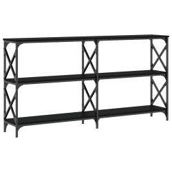 vidaXL Konsolentisch Schwarz 200x28x80,5 cm Holzwerkstoff