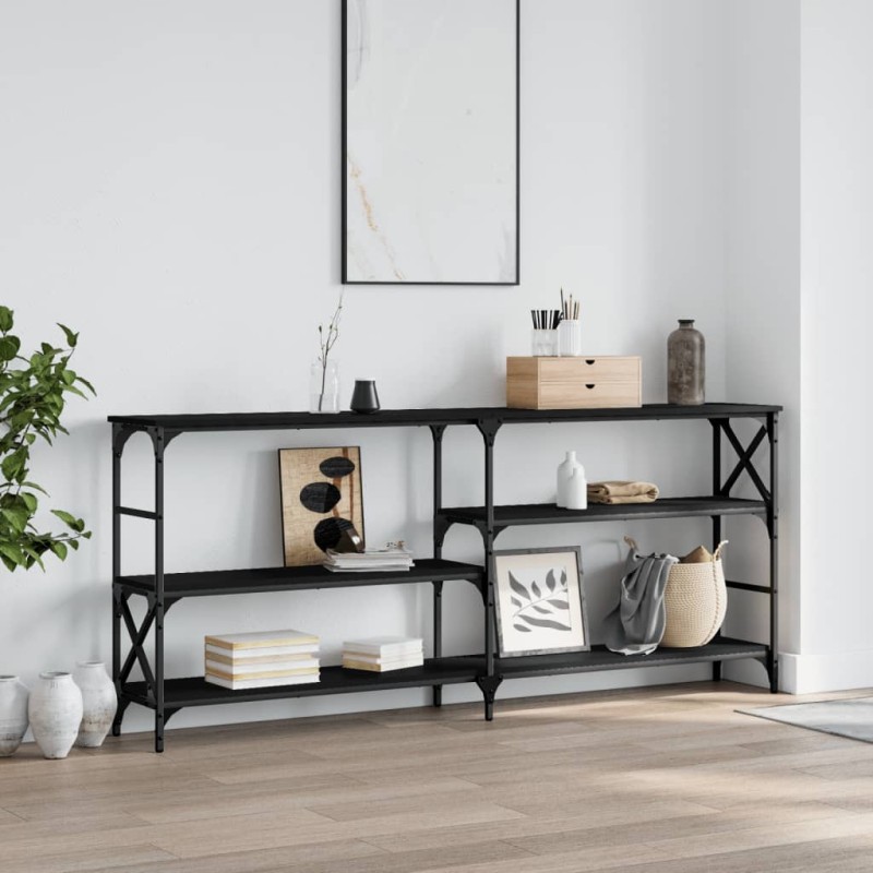 vidaXL Konsolentisch Schwarz 180x29x76,5 cm Holzwerkstoff vidaXL Konsolentisch Schwarz 180x29x76,5 cm Holzwerkstoff