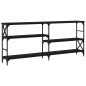 vidaXL Konsolentisch Schwarz 180x29x76,5 cm Holzwerkstoff vidaXL Konsolentisch Schwarz 180x29x76,5 cm Holzwerkstoff